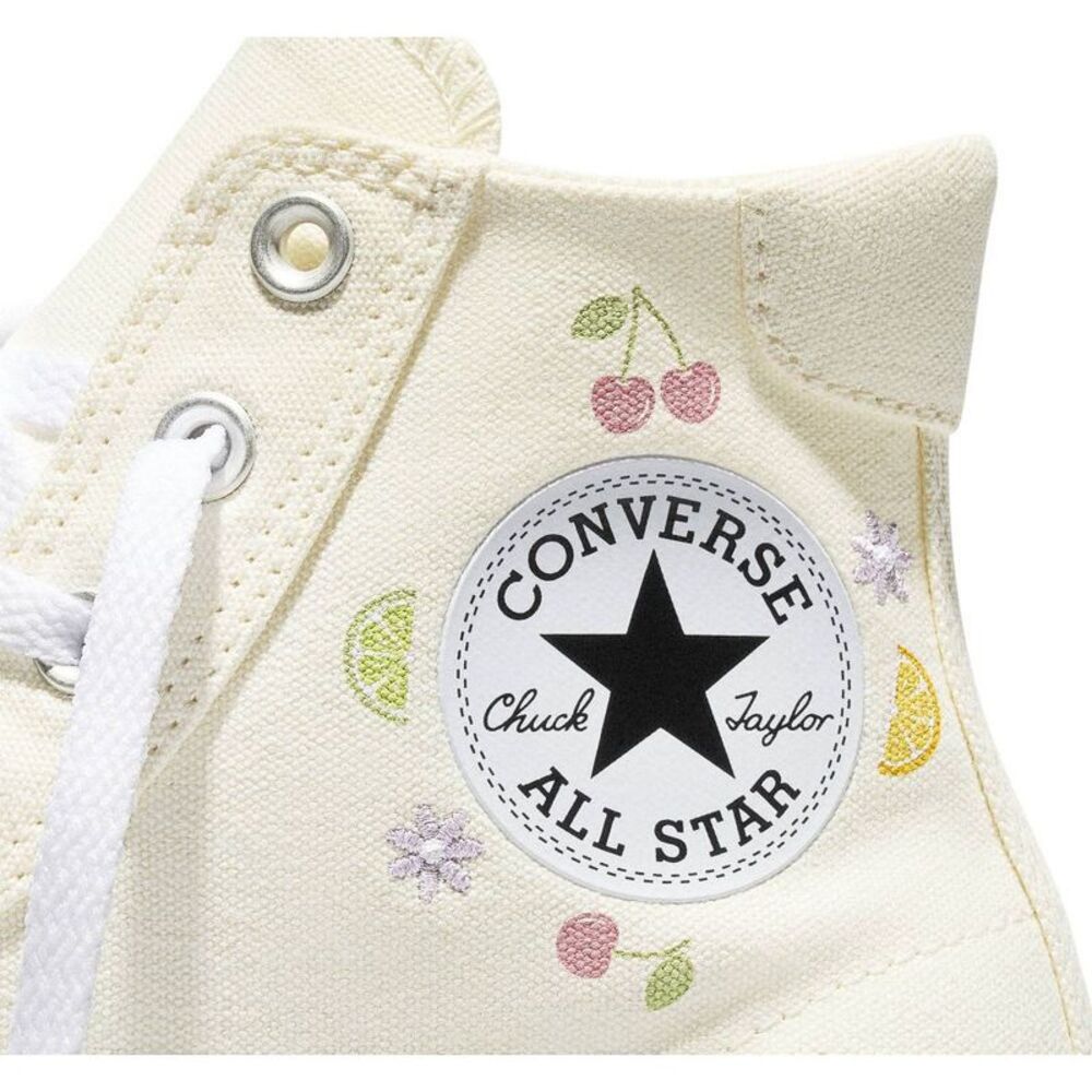 Converse -  Women's Platform High Top Sneakers - Crea Cream - Picture 6 of 6
